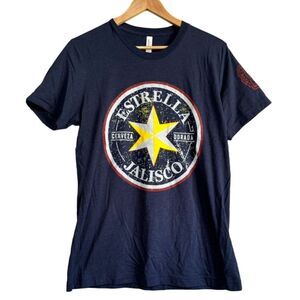 Estrella Jalisco Blue Short Sleeve‎ Crewneck T-Shirt Men’s Size Medium, Large